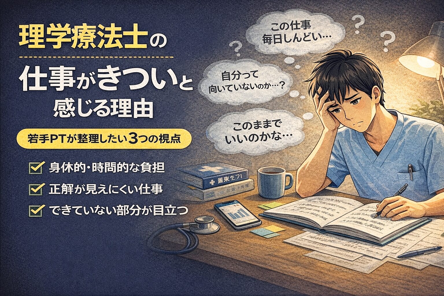 理学療法士の仕事がきついと感じる理由｜若手PTが整理したい3つの視点