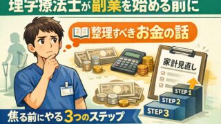 理学療法士が副業を始める前に整理すべきお金の話｜焦る前にやる3つのステップ