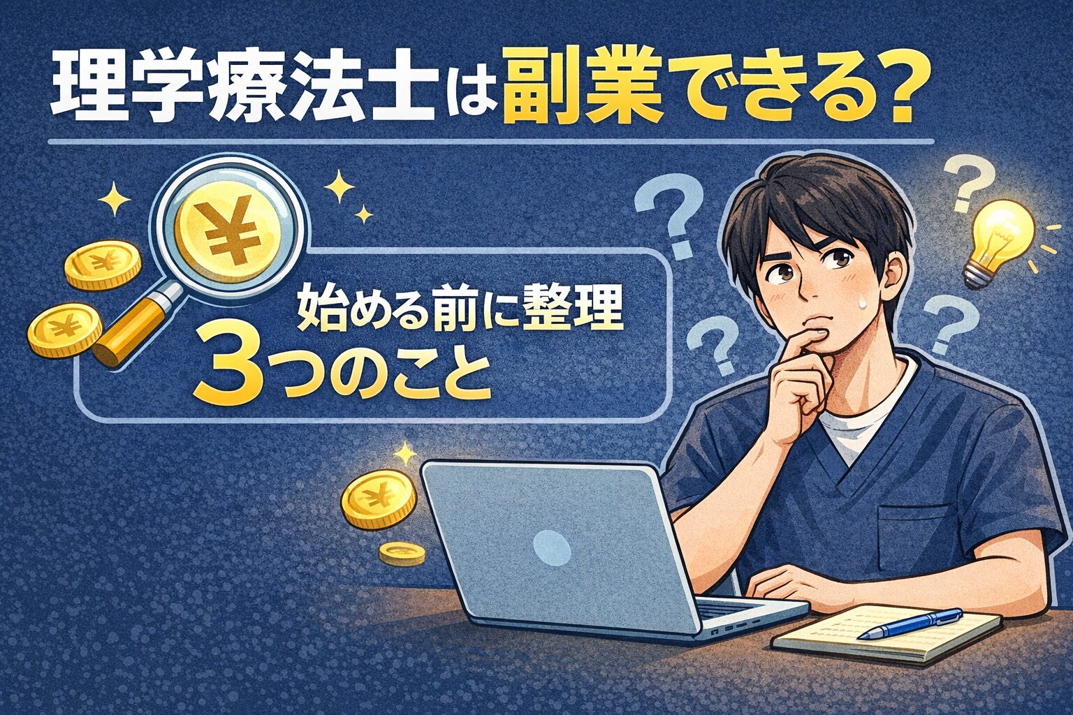 理学療法士は副業できる？始める前に整理したい3つのこと