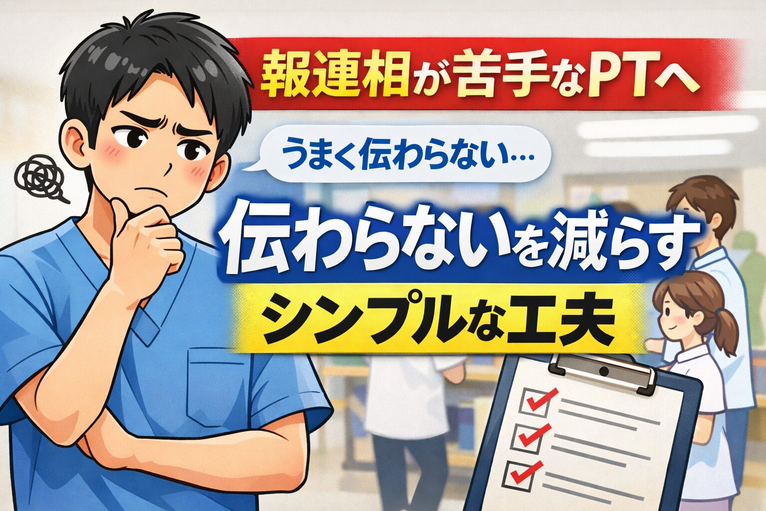 報連相が苦手なPTへ｜伝わらないを減らすシンプルな工夫